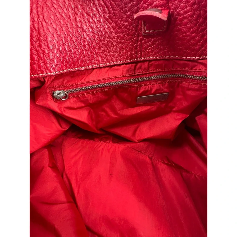 Miu Miu Red Pebbled Leather Slouchy Vintage Hobo Bag Silver Hardware Italy